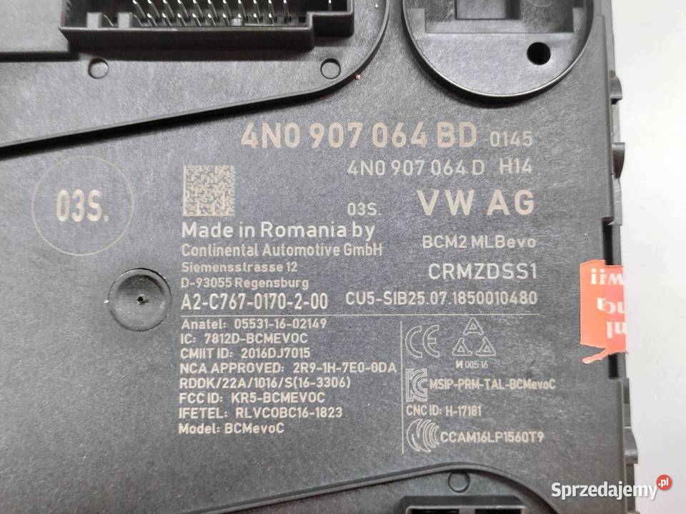 MODUŁ BCM2 MLBEVO 4N0907064BD Audi A7 II Komputery