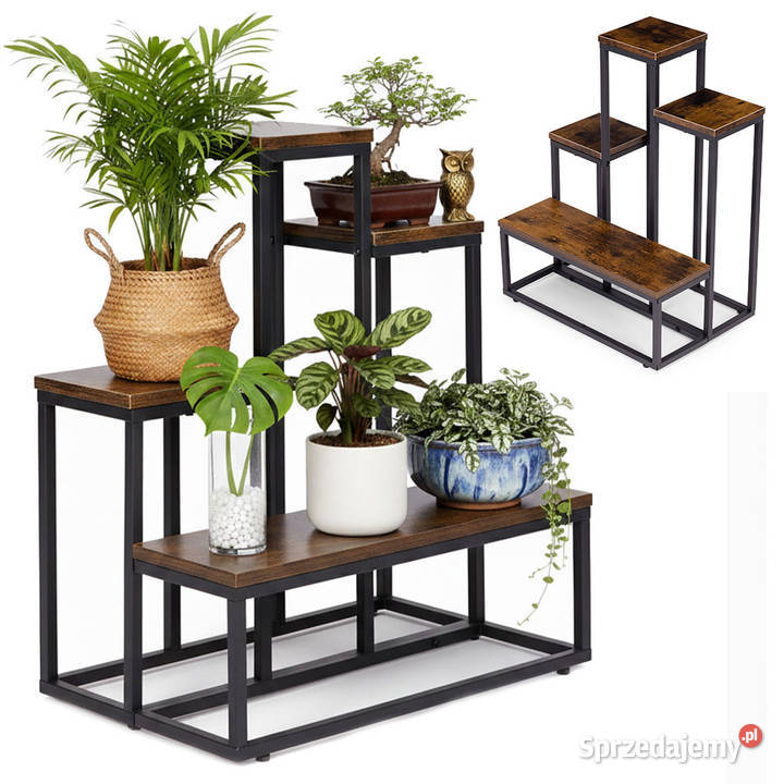 Kwietnik stojący stojak na kwiaty ozdoby 4 półki opolskie Smogorzów