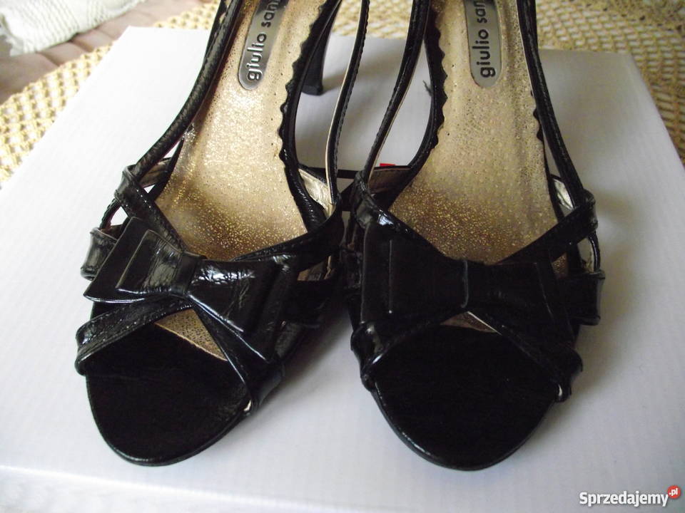 WŁOSKIE MARKOWE SZPILKI SKÓRA LAKIEROWANA r 36 Piła