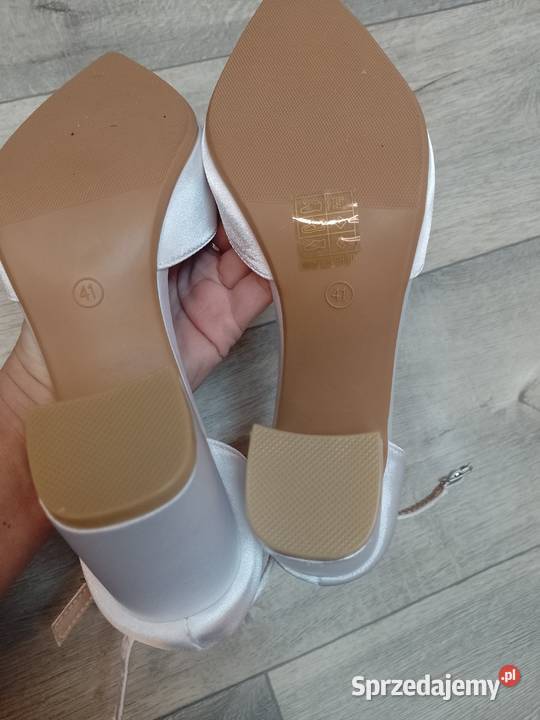 4041 Mega wygodne białe czółenka wieczorowe z 25.5cm Moda i Styl Kraków sprzedam