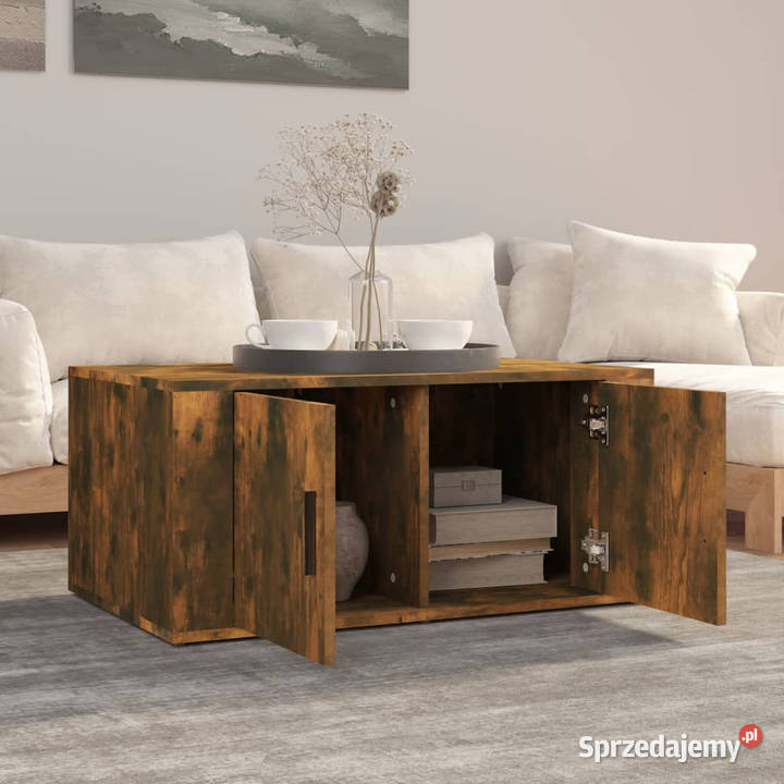 Stolik kawowy przydymiony dąb 80x50x36 WM816517 Warszawa