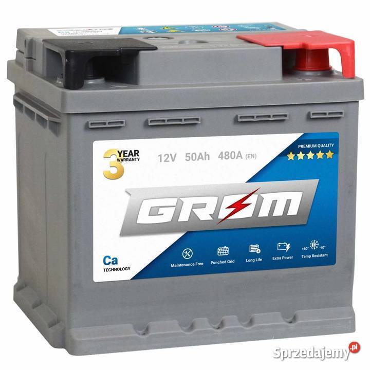 Akumulator GROM 50Ah 480A Spyrkówka 5a małopolskie