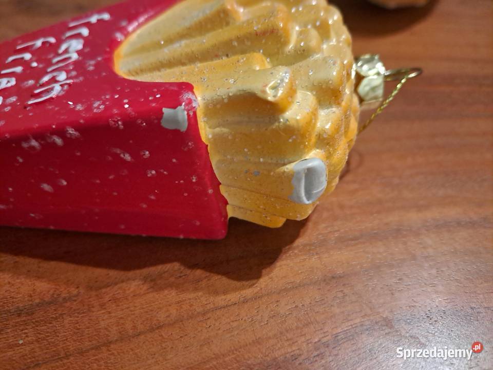 Eloy Rossmann 2x bombka Frytki Hot Dog Boże Narodzenie