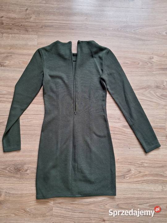 Śliczna ciemnozielona sukienka Zara butelkowa Bez wzoru Kraków sprzedam