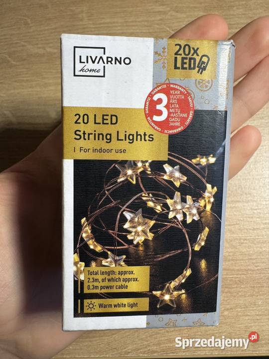Lampki choinkowe gwiazdki 20x LED 23 m Boże Narodzenie Boże Narodzenie mazowieckie Warszawa