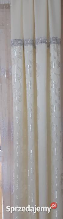 Zasłony kremowe z błyszczącym wzorem mazowieckie Mława