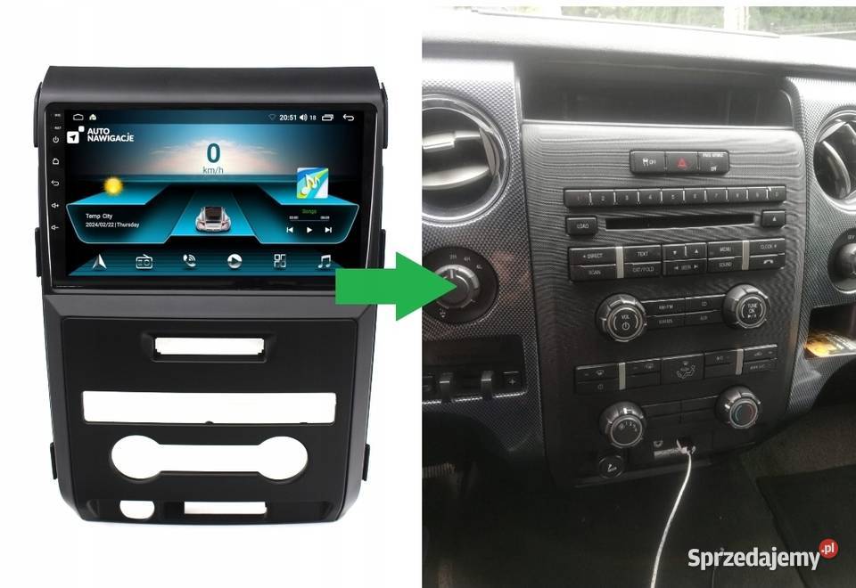 Ramka radia 2din 9 ford F150 F150 model 2010 Mroczno