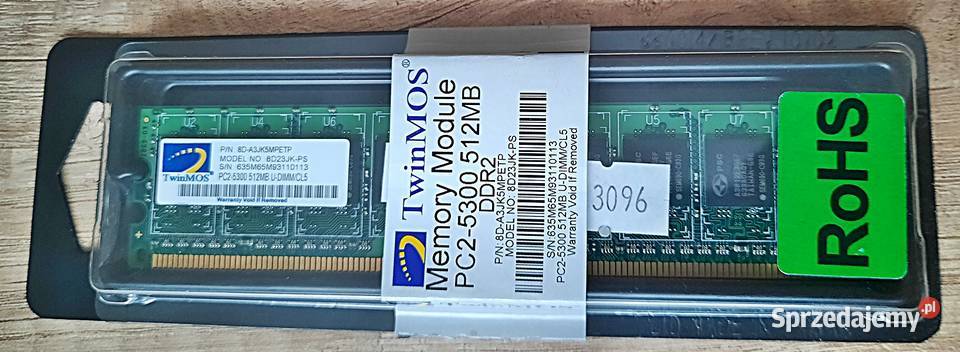 Pamięć pamięci RAM 512 MB DDR Ostrów Wielkopolski