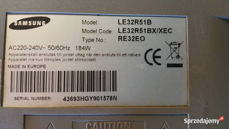 Sprzedam main do Samsunga LE32R51B Szczecin
