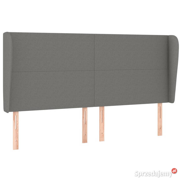 Zagłówek uszak ciemnoszary 163x23x118128 tkanina