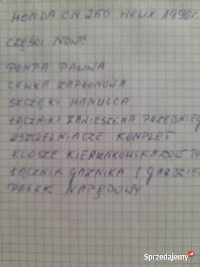 Sprzedam części do motocykla Honda CN 250 HELIX Części i akcesoria motocyklowe śląskie Katowice