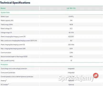 Zestaw Magazyn Inwerter LV 15 kW 1608 kWh Zestawy sprzedam