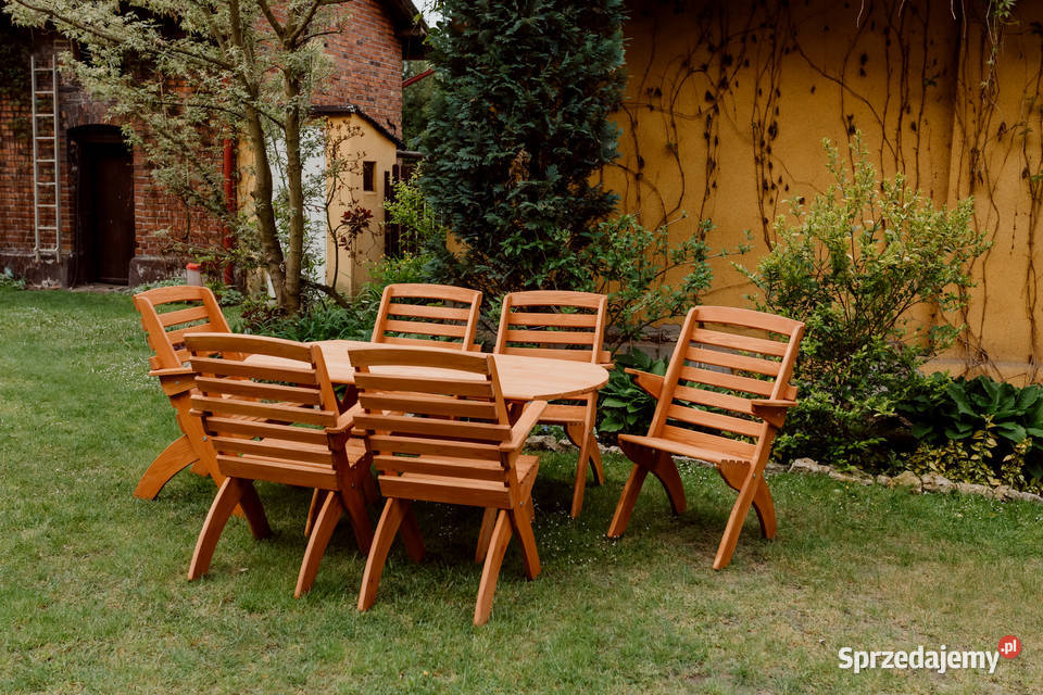 Meble ogrodowe drewniane składane typ X wersja 2