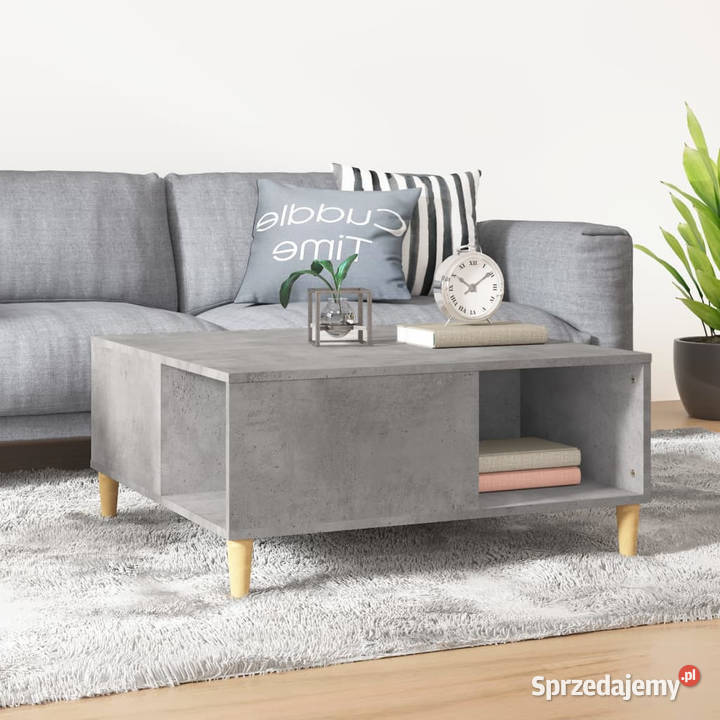Stolik kawowy szarość betonu 80x80x365 WM821096 Warszawa