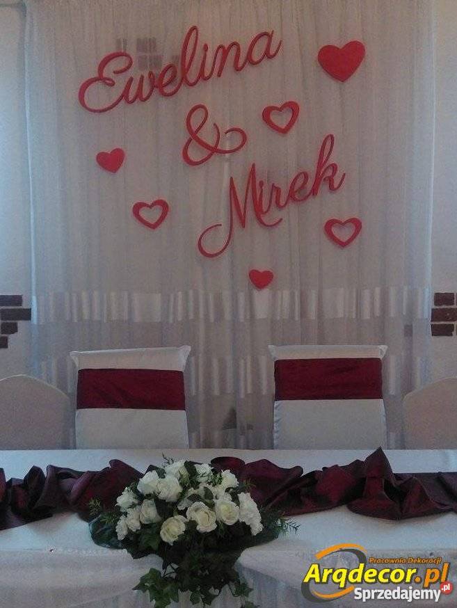 Imiona Nowożeńców Pary Młodej Ślub Wesele podkarpackie