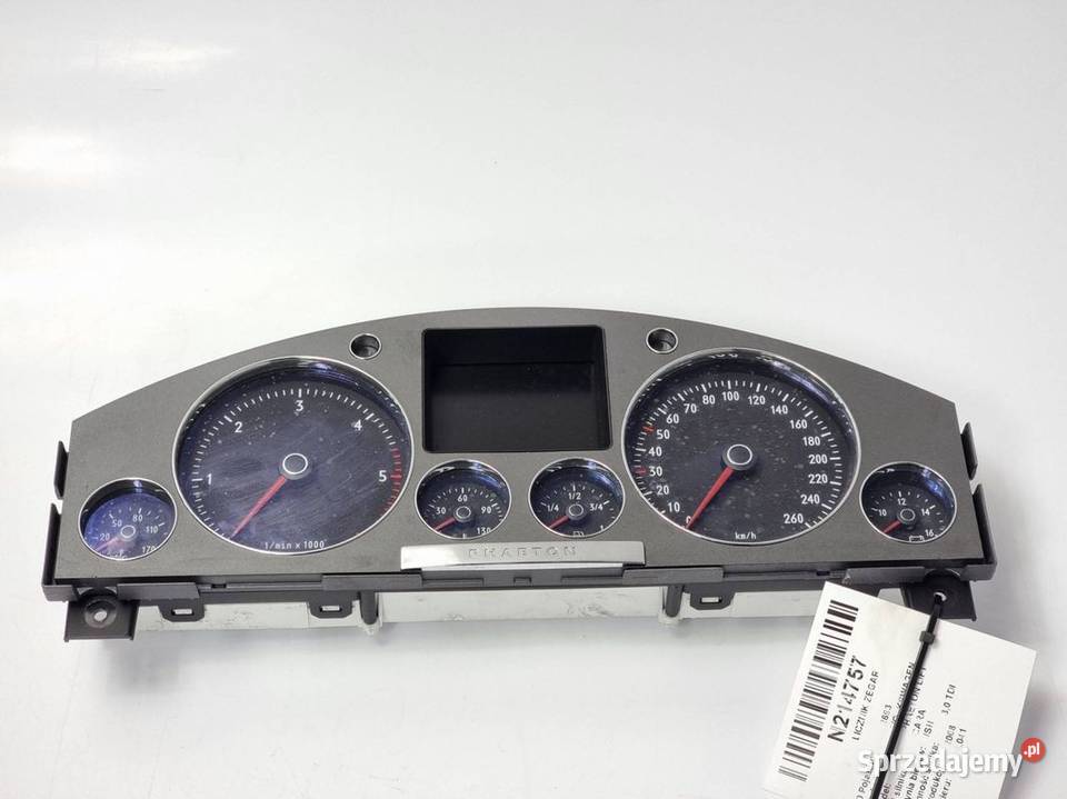 LICZNIK ZEGAR VOLKSWAGEN PHAETON LIFT 3D0920885K Pozostałe Lipno