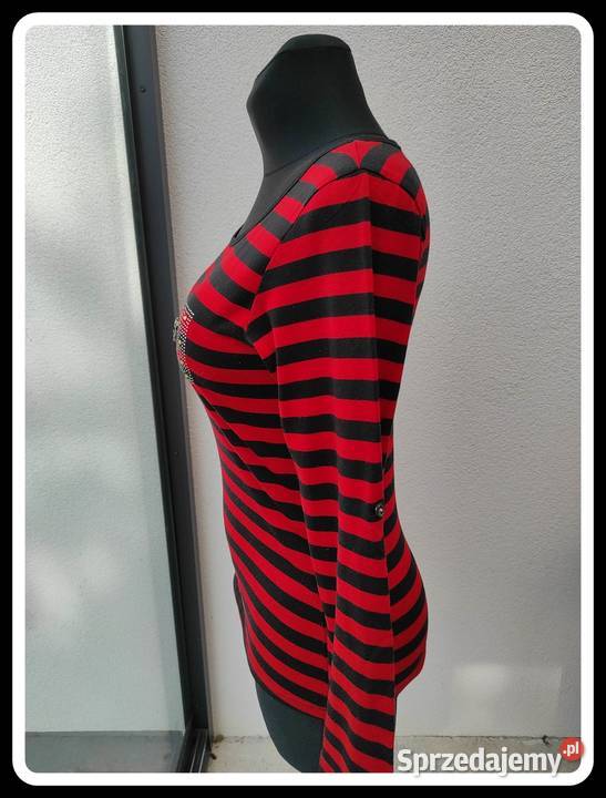 bluzka czerwona w paski Moon Collection 36 S mazowieckie