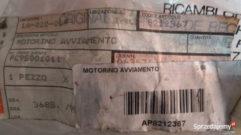 Rozrusznik OE AM6 Aprilia AF1 RS RX TZR CRE AF1 Bielsk Podlaski sprzedam