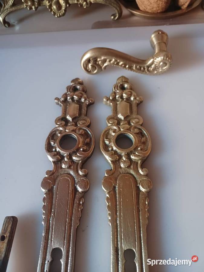 Piękne stare mosiężne szyldy I klamki Poznań