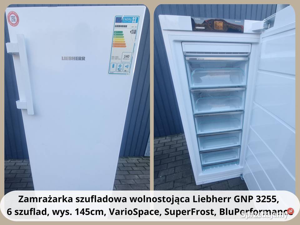 Zamrażarka wolnostojąca Liebherr GNP 3255 wys145 63cm Wrocław sprzedam