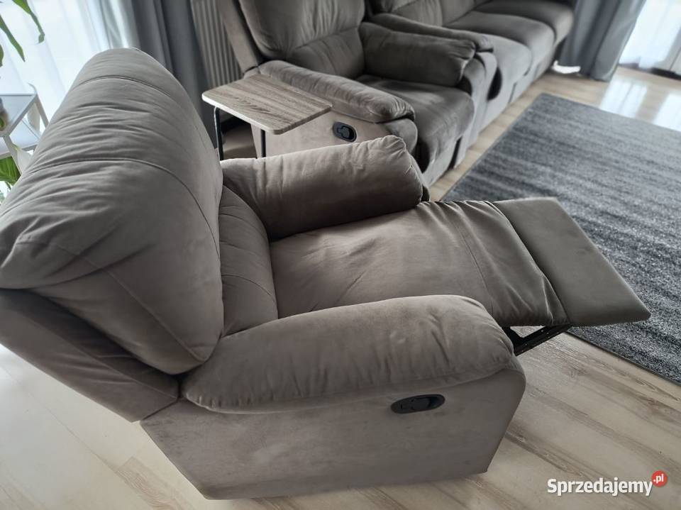wypoczynek 2 fotele i kanapa z funkcją relax sprzedam