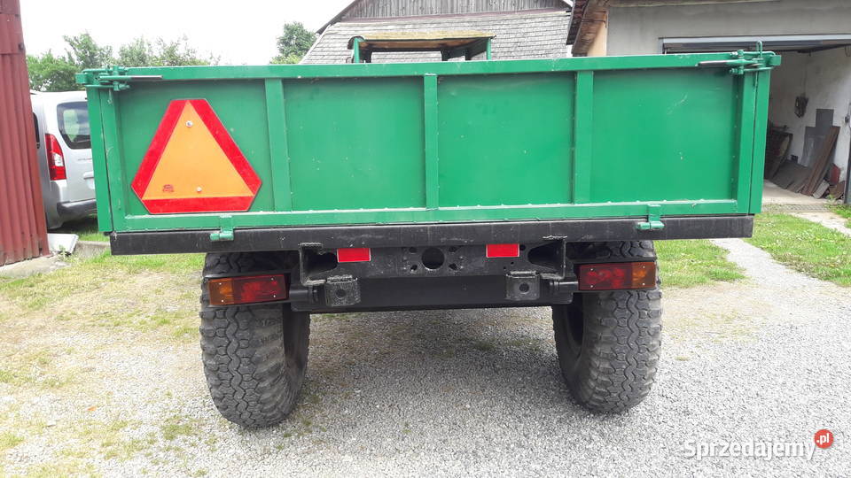 Przyczepa wywrotka jednoosiowa do tyłu podkarpackie Padew Narodowa