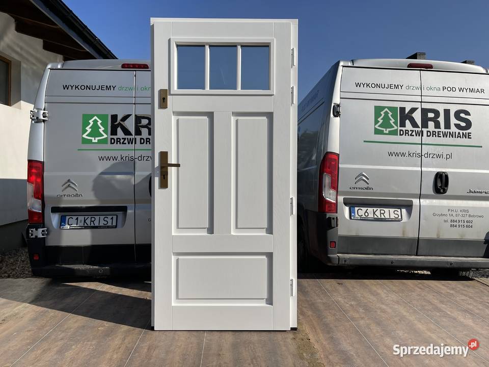 Drzwi zewnętrzne drewniane CZYSTE POWIETRZE CAŁA Drzwi zewnętrzne kujawsko-pomorskie Grzybno