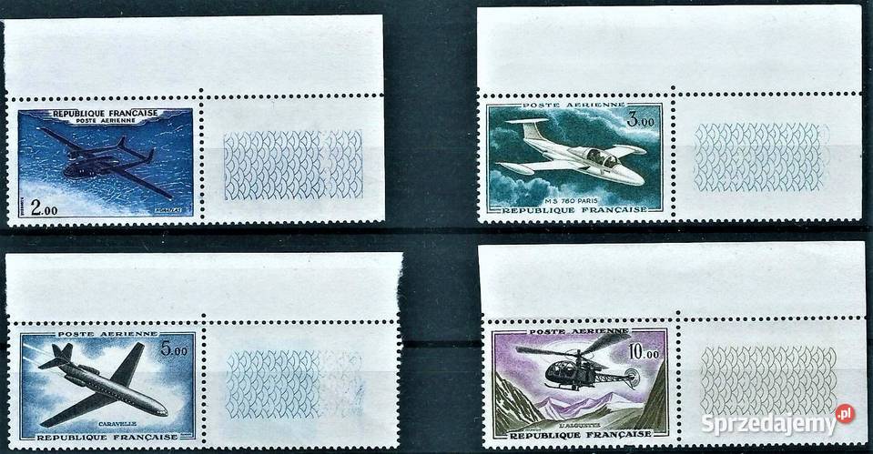 FRANCJA 1960 MNHpoczta lotnicza z pustopolami Człuchów