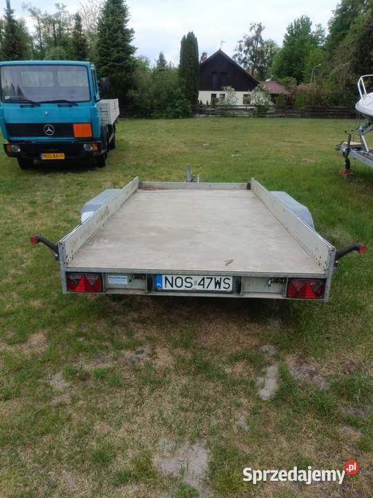 Przyczepka samochodowa laweta z burtami nowe Pelnik