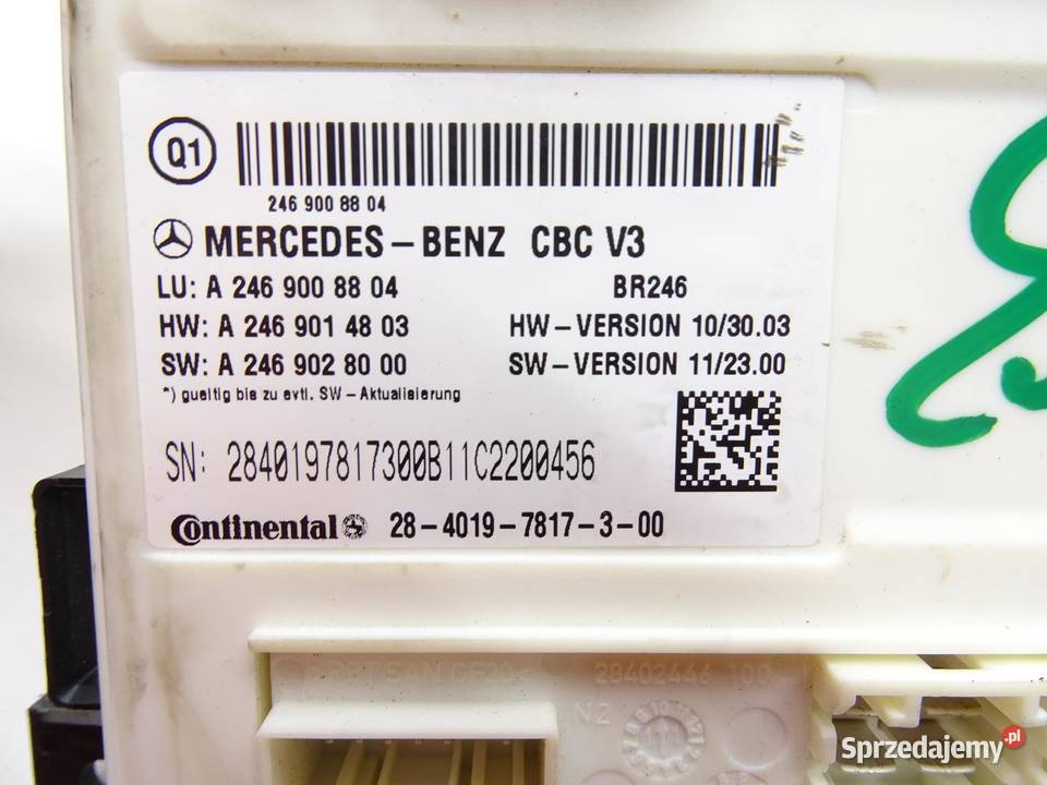 MODUŁ STEROWNIK KOMFORTU BCM A2469008804