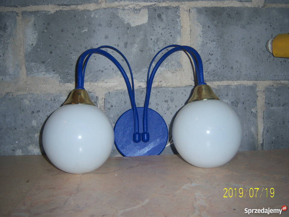 Lampa kinkiet niebieski podwójny polski świętokrzyskie Kielce