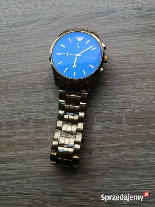Zegarek męski złoty Emporio Armani z granatową Zegarki Białystok sprzedam