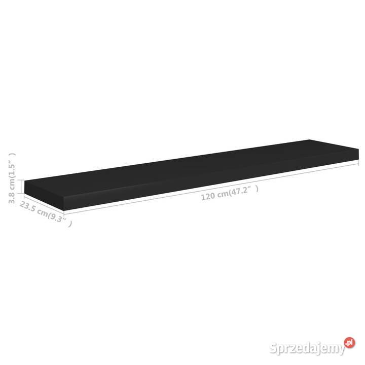Półki ścienne 2 czarne 120x235x38 MDF WM323842 Półki Warszawa sprzedam
