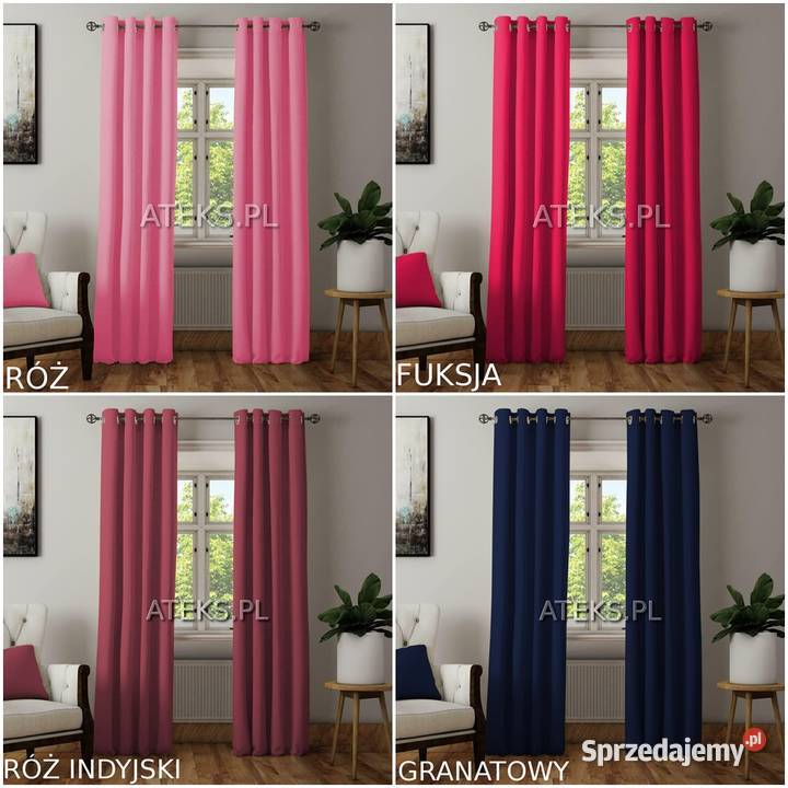 Zasłona gotowa matowe ZASŁONY na PRZELOTKI wielokolorowy