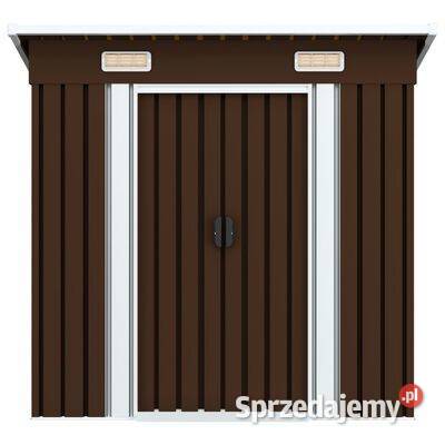 vidaXL Szopa ogrodowa brązowa 194 x 121 x 181 mazowieckie Warszawa sprzedam