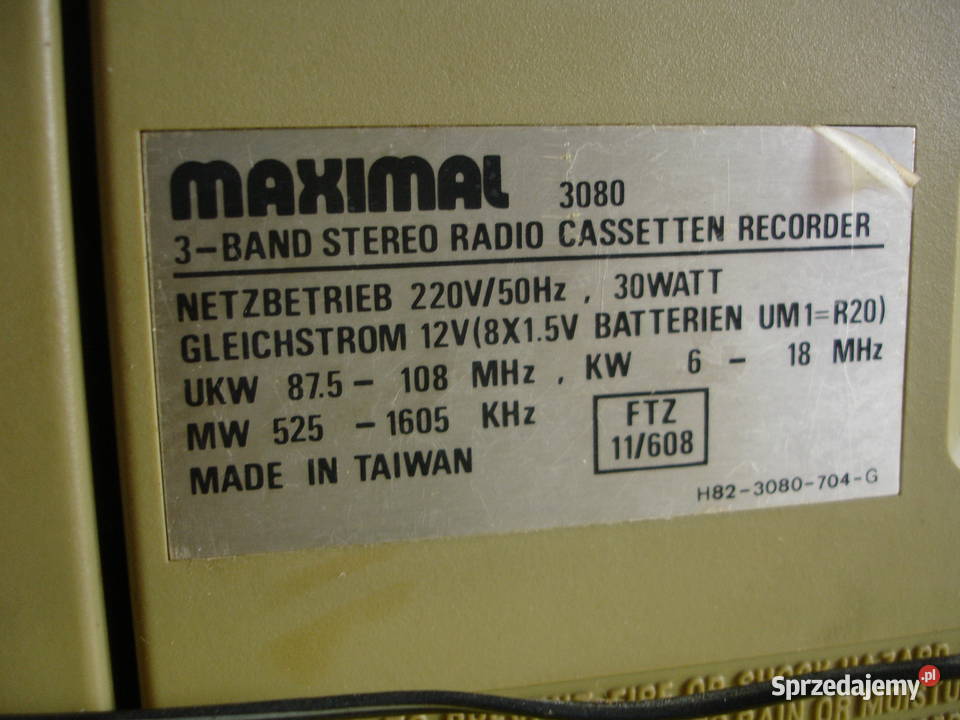 Radiomagnetofon MAXIMAL 3080 Zielona Góra
