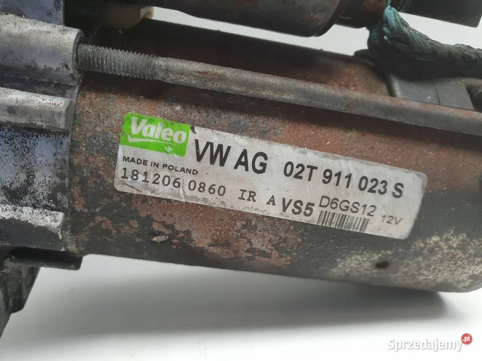 VW Polo IV 12 6V ROZRUSZNIK valeo 02T911023S Układ elektryczny silnika lubelskie Janów sprzedam
