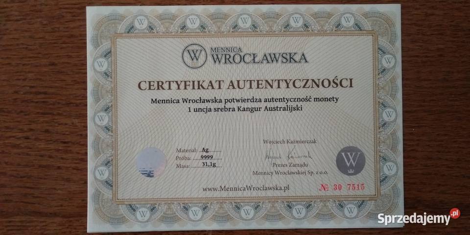 SREBRNE MONETY BULIONOWE STAN MENNICZNY OKAZJA opolskie Leśnica