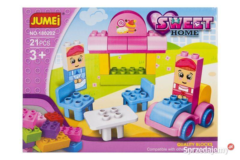 Klocki Jumei 3 CUKIERNIA 21 elementów 26x19 Poznań