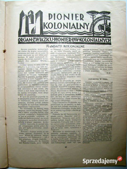Morze 5 1933 X Organ Ligi Morskiej i Kolonialnej Limanowa