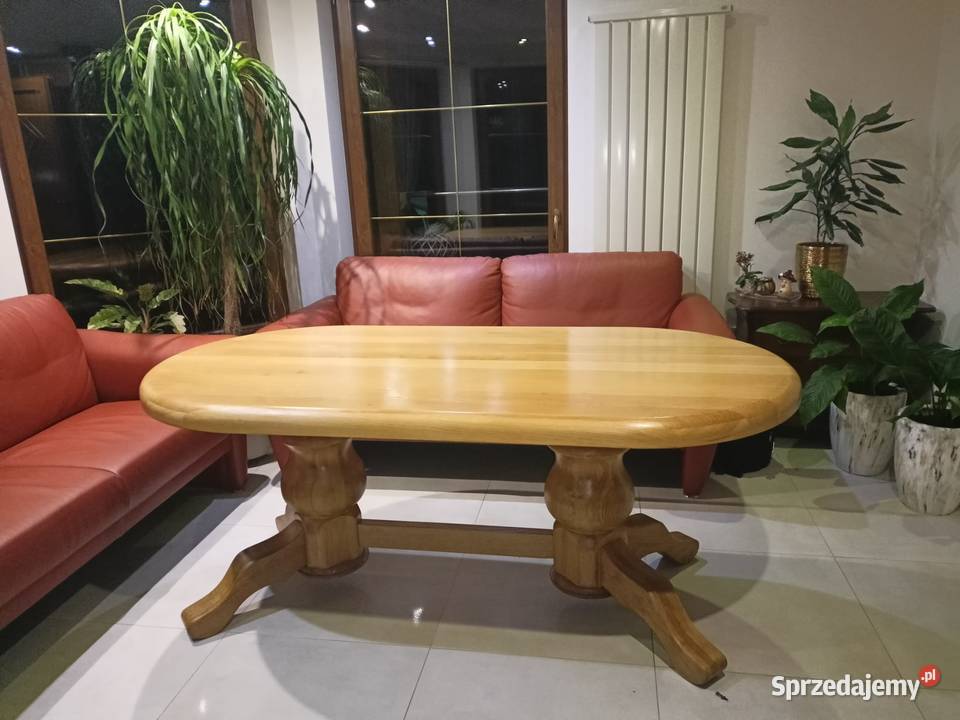 Piękny solidny dębowy stół lubuskie Sieniawa