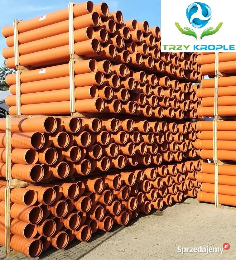 Rura kanalizacyjna fi 160 4m PCV pomarańczowa II Pozostałe łódzkie Łęczyca