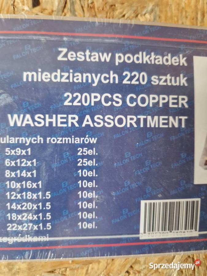 ZESTAW 220 PODKŁADKI MIEDZIANE USZCZELKI MIEDŹ Głogowa sprzedam