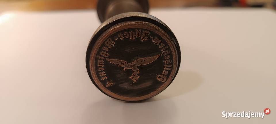 Stempel pieczęć niemiecki II wojna Luftwaffe Kraków