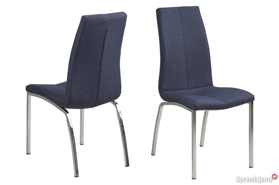 2 krzesła do jadalni Asama firmy Actona ciemnoniebieskie