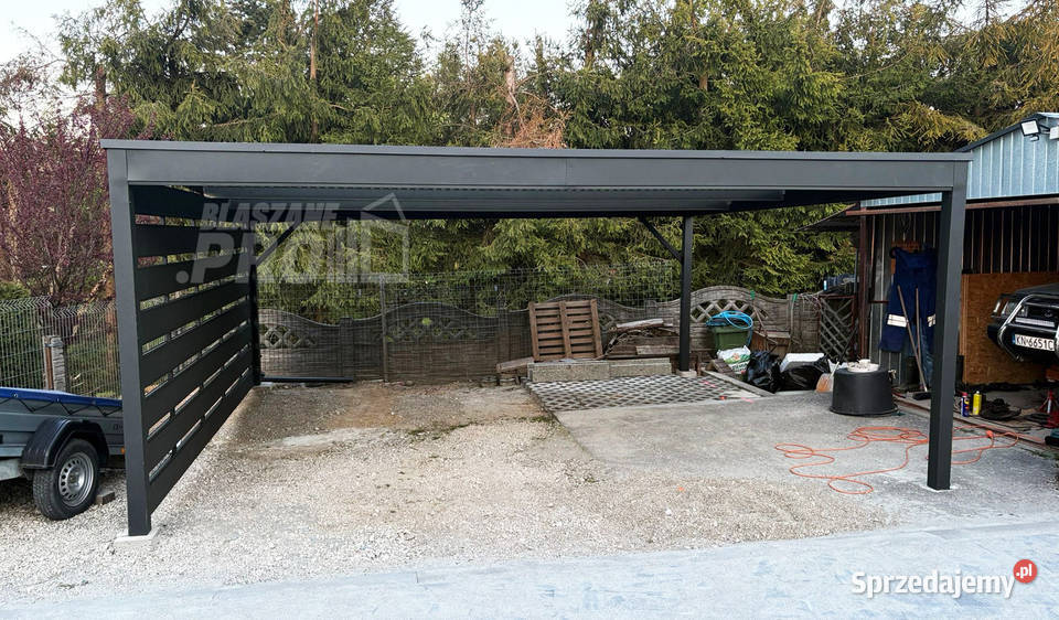 Carport Wiata samochodowa CarPort 55 m antracyt 25m2 Toruń