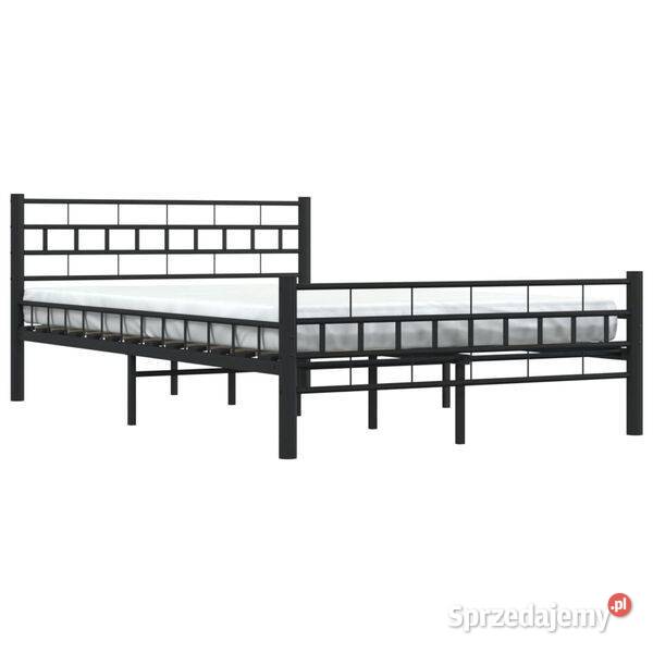 vidaXL Rama łóżka czarna stal 140 x 200 sprzedam