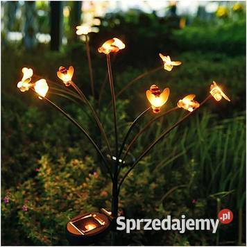 Lampki Solarne Zewnętrzne Ogrodowe LED Pszczoły