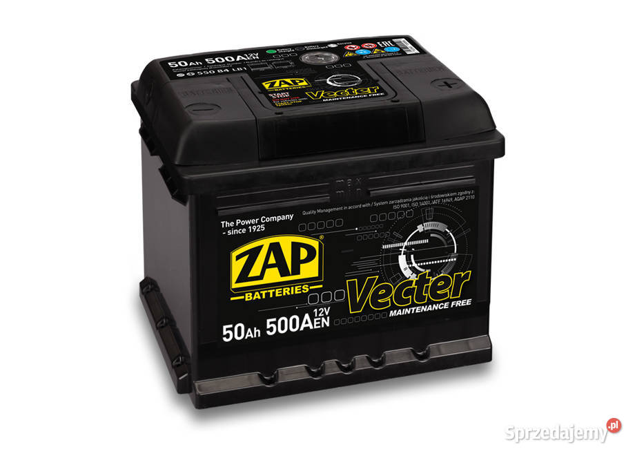 Akumulator ZAP Vecter 50Ah 500A PRAWY PLUS Radom
