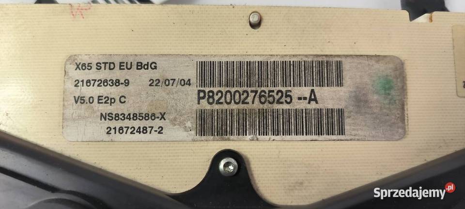 LICZNIK ZEGAR RENAULT CLIO II 8200276525 kujawsko-pomorskie